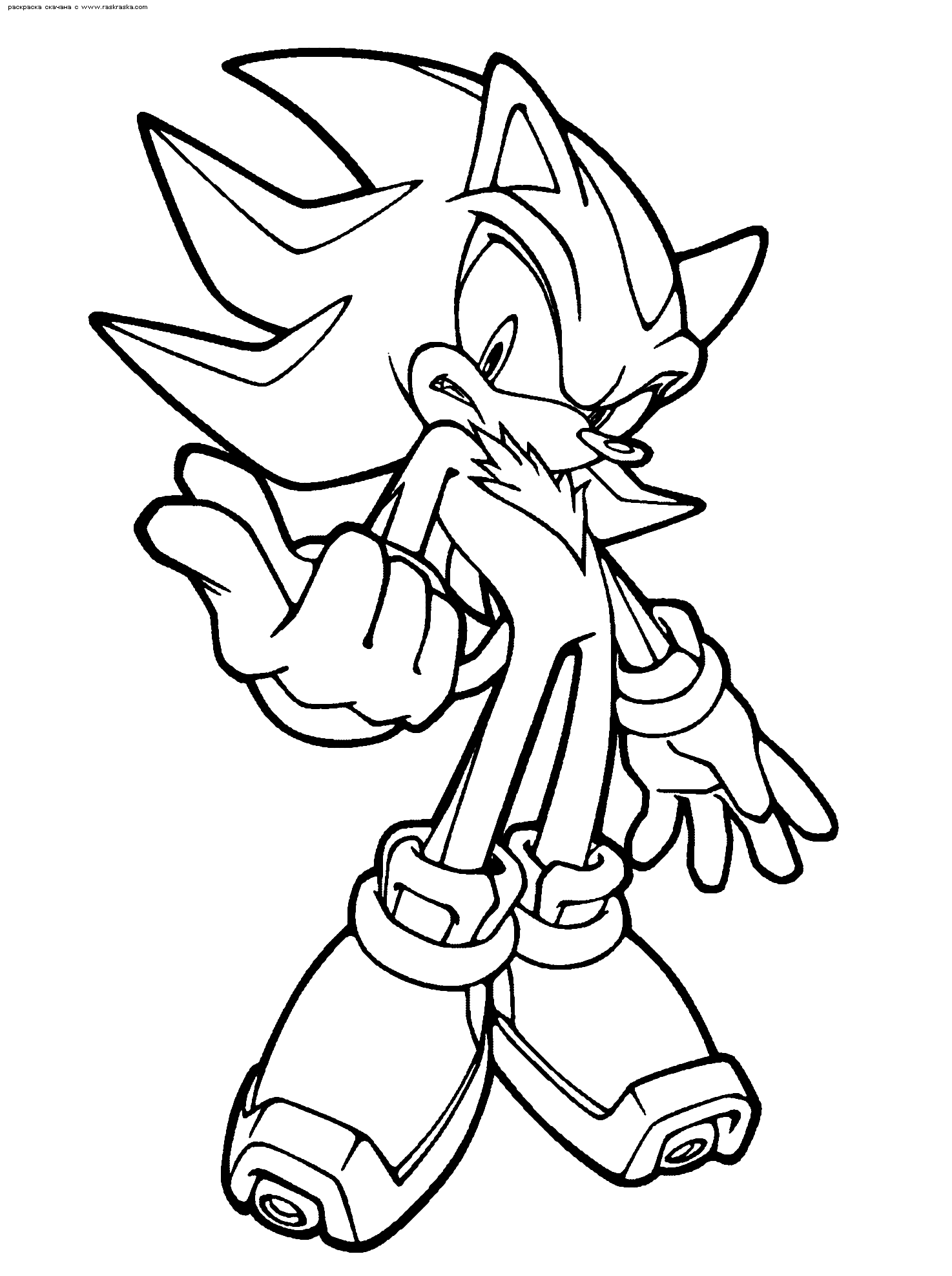 sonic coloring pages shadow Coloring4free
