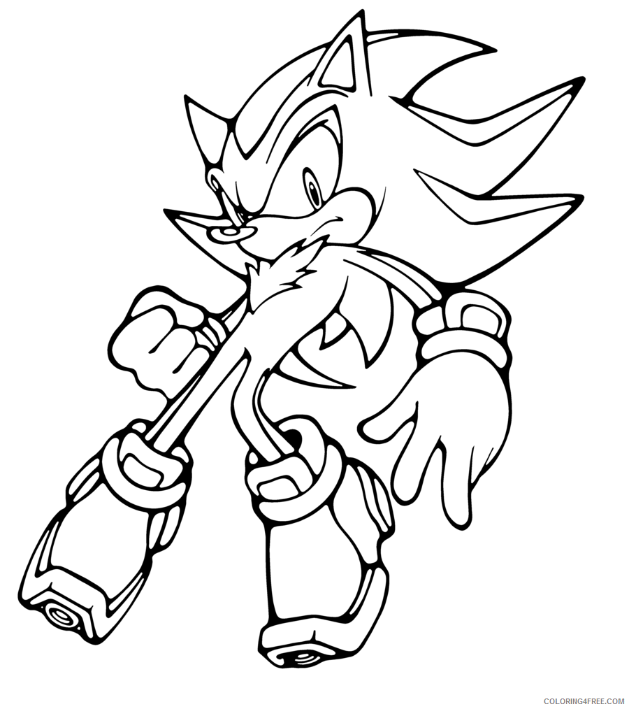 sonic coloring pages shadow the hedgehog Coloring4free