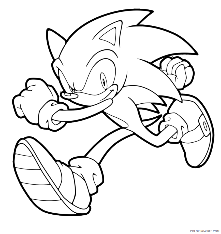 sonic running coloring pages Coloring4free