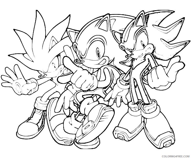 sonic silver shadow coloring pages Coloring4free
