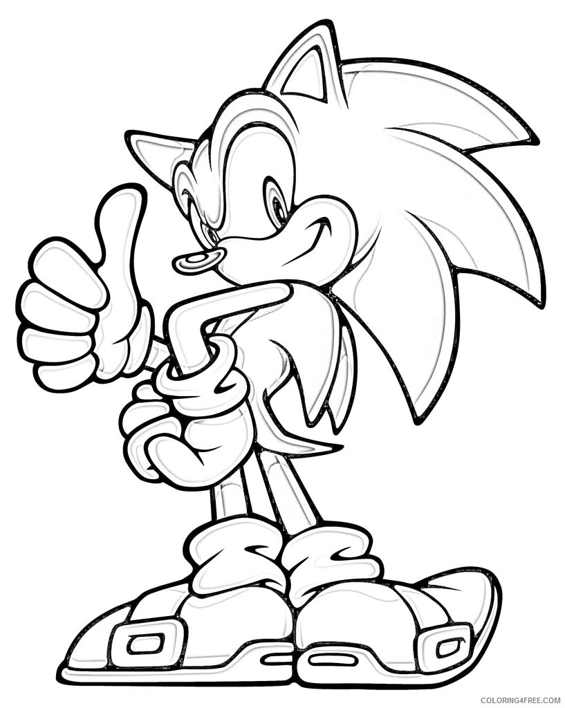 sonic the hedgehog coloring pages for kids Coloring4free