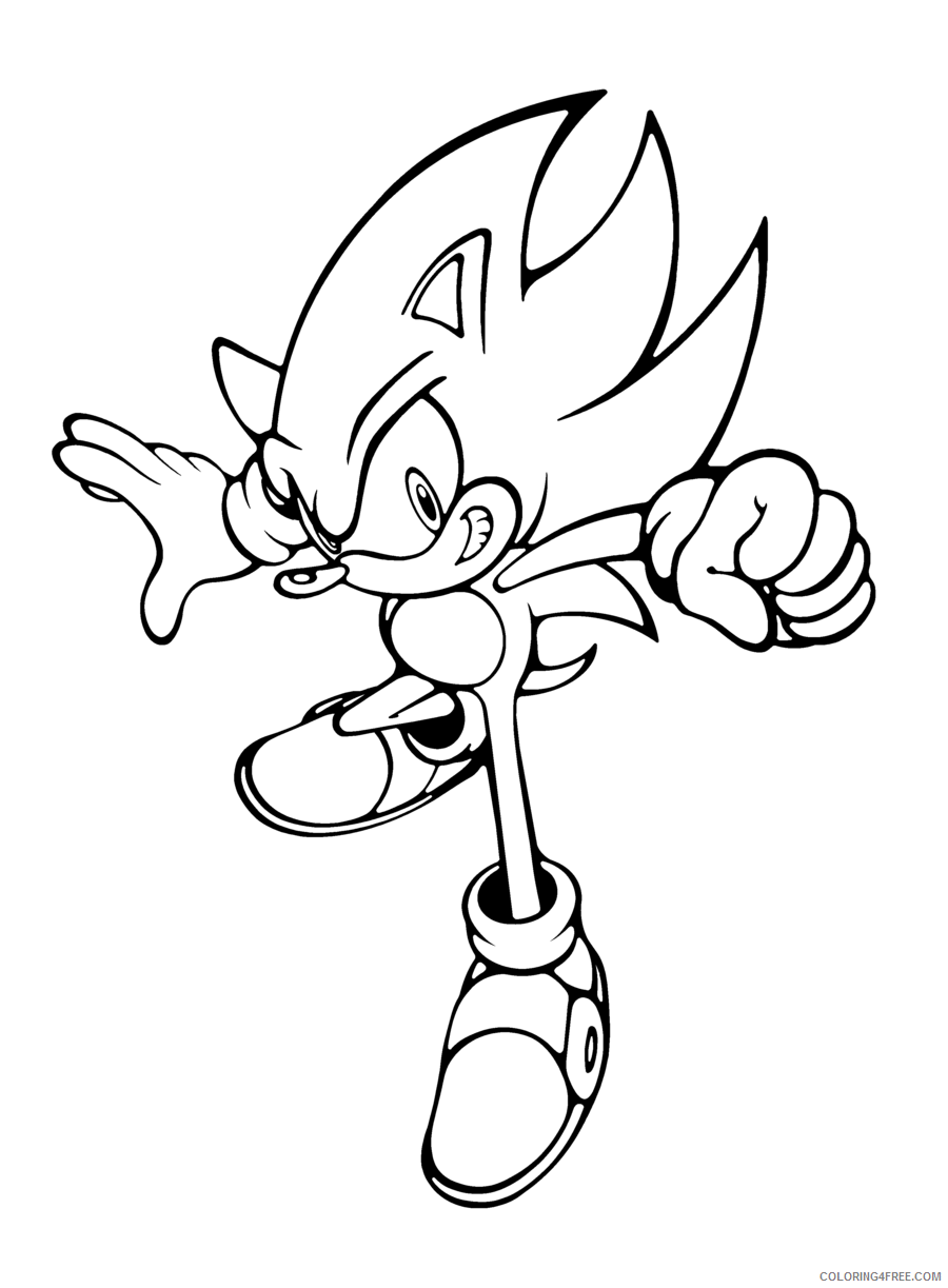 sonic the hedgehog coloring pages to print Coloring4free