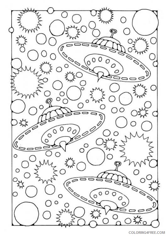 space coloring pages alien spacecraft Coloring4free