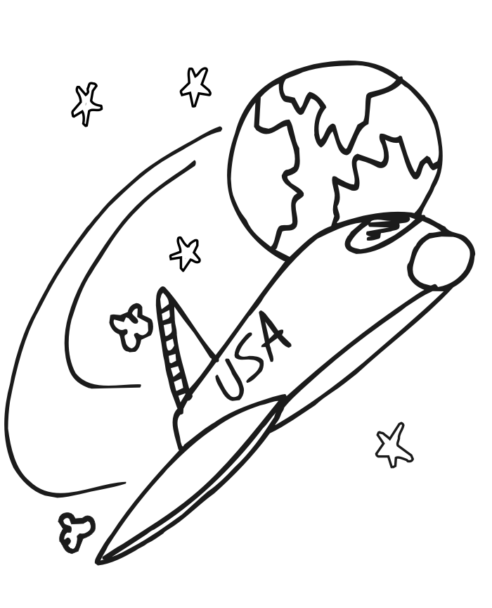 space coloring pages american space shuttle Coloring4free