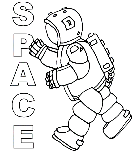 space coloring pages astronaut Coloring4free