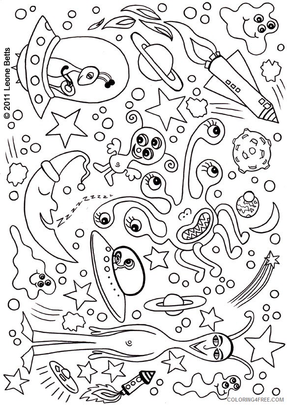 space coloring pages by leone betts Coloring4free