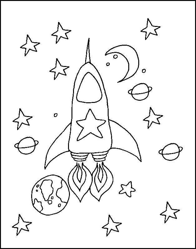 space coloring pages for kids Coloring4free