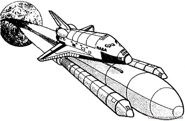 space coloring pages nasa space shuttle launch Coloring4free