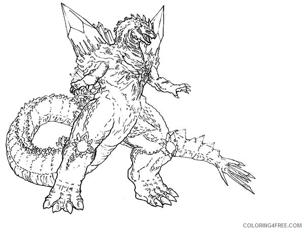 space godzilla coloring pages Coloring4free