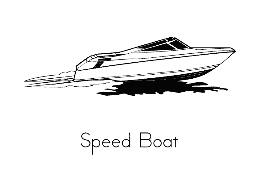 speed boat coloring pages printable Coloring4free