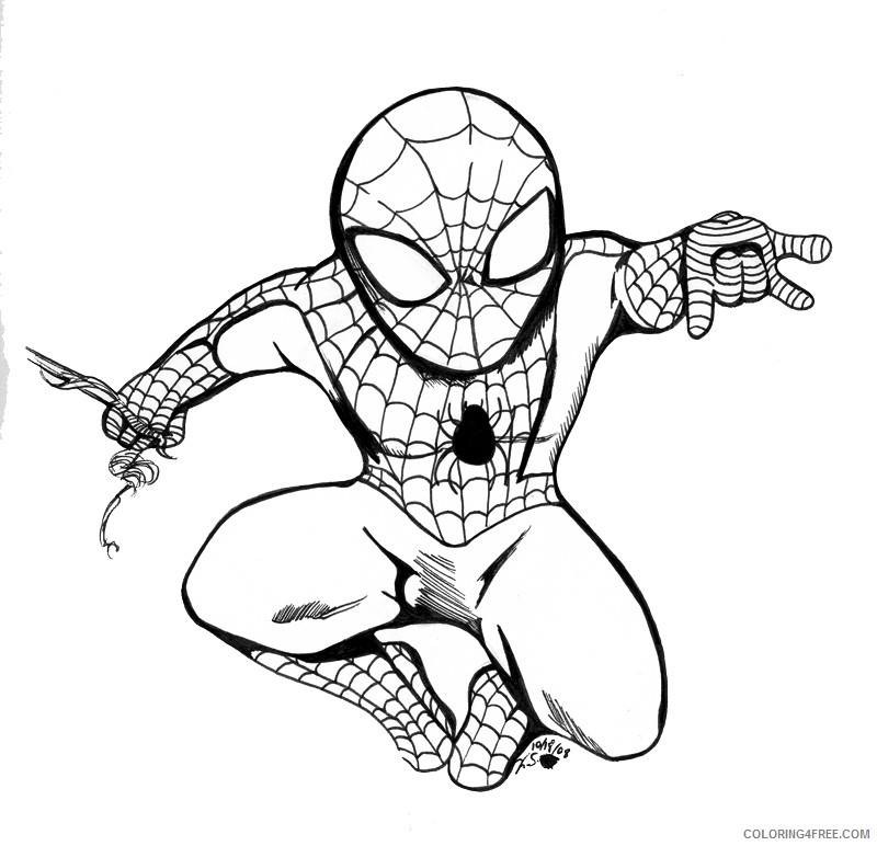 spiderman coloring pages chibi Coloring4free