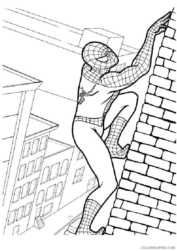 spiderman coloring pages climbing wall Coloring4free