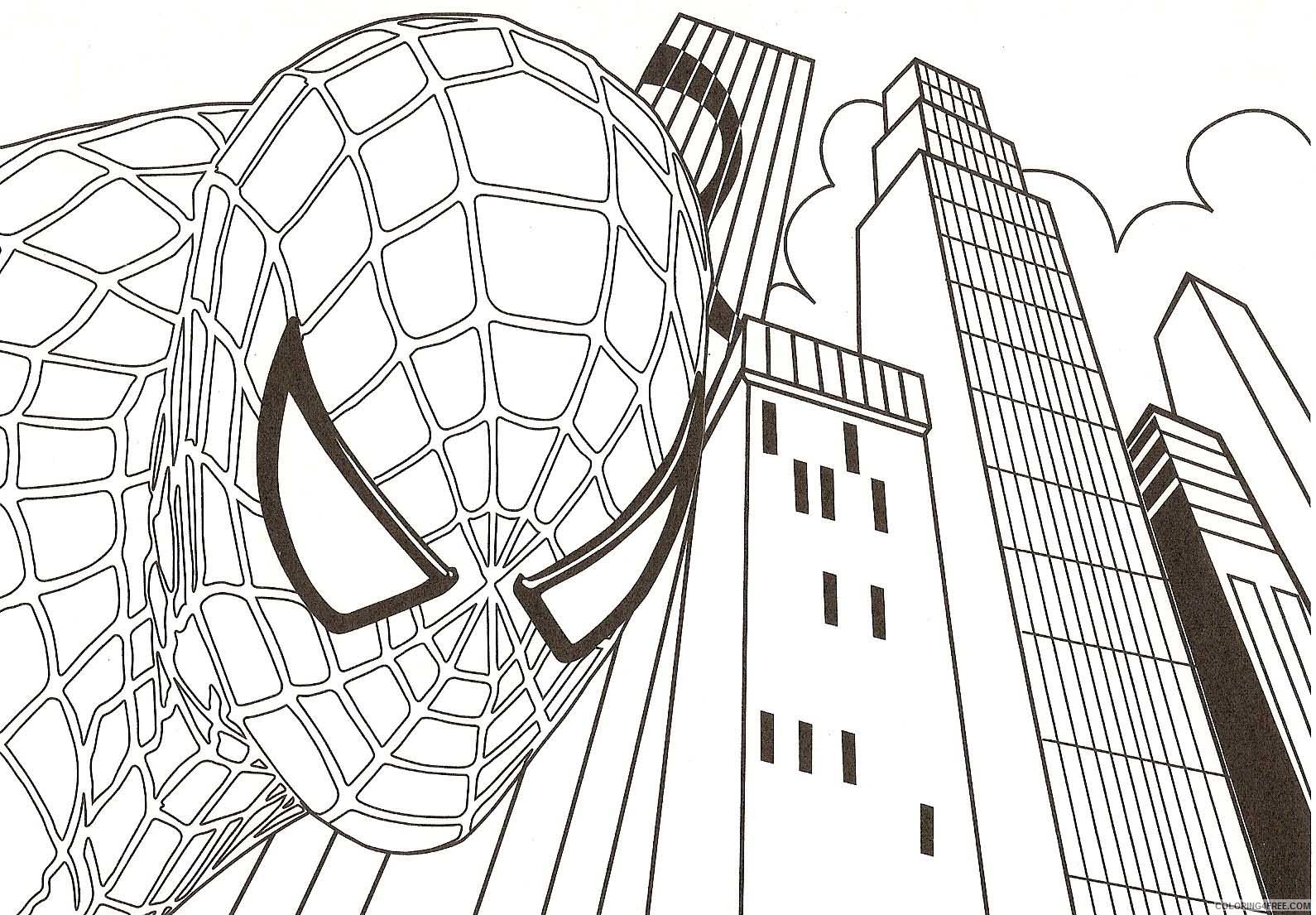 spiderman coloring pages in city Coloring4free
