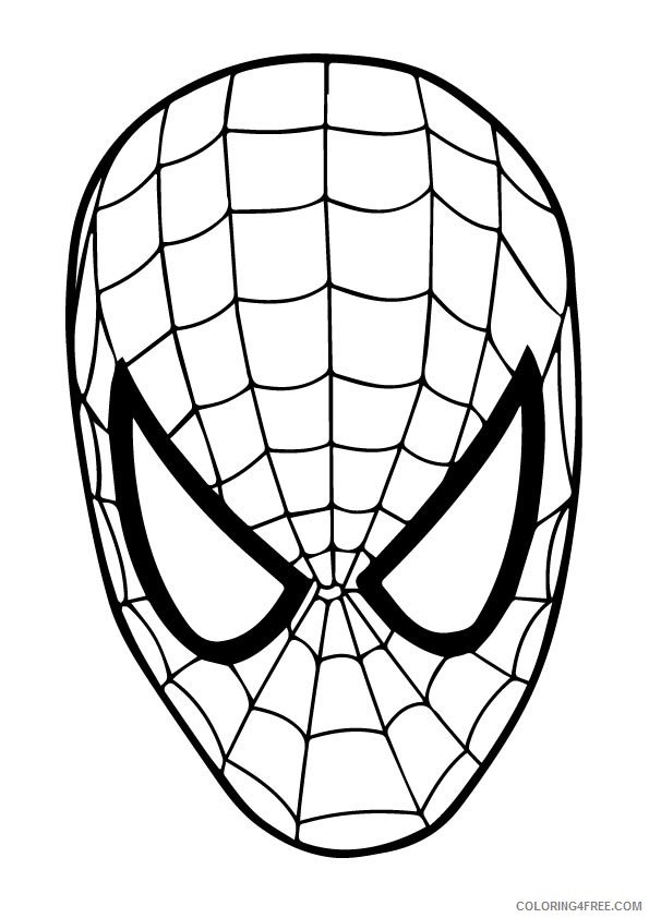 spiderman coloring pages mask Coloring4free