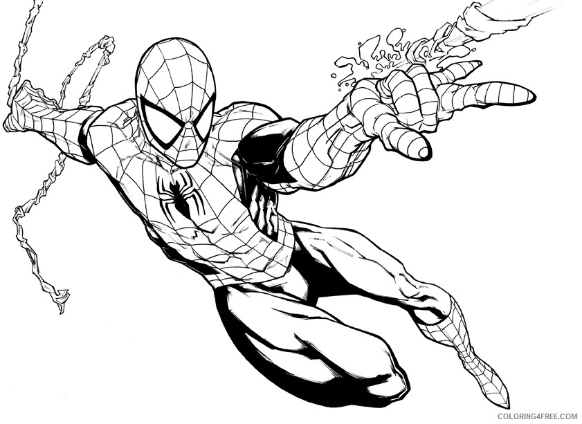 spiderman coloring pages shooting web Coloring4free