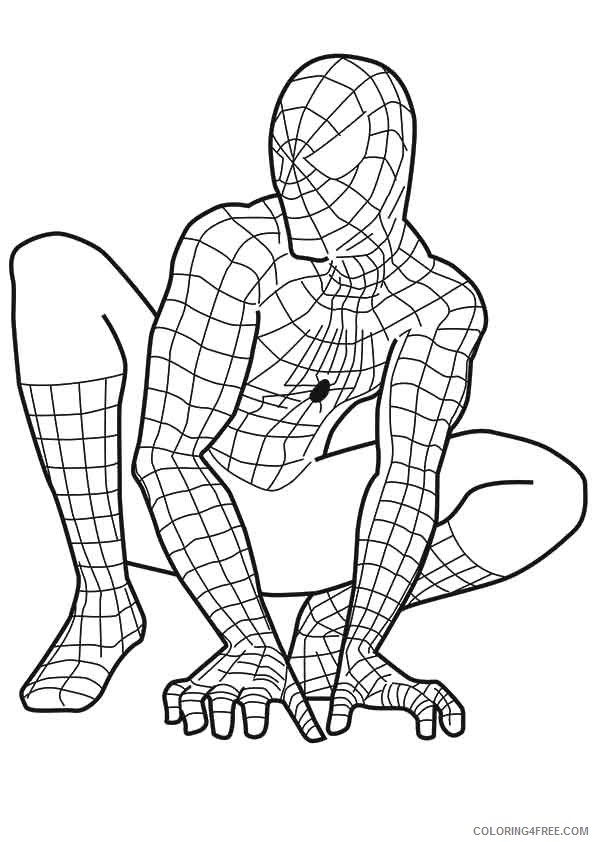 spiderman coloring pages to print Coloring4free