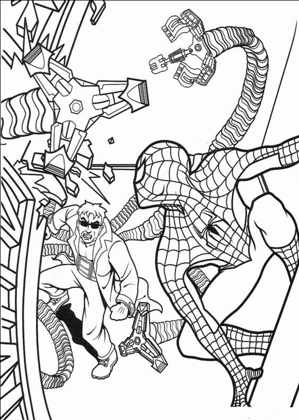 spiderman coloring pages vs dr octopus Coloring4free