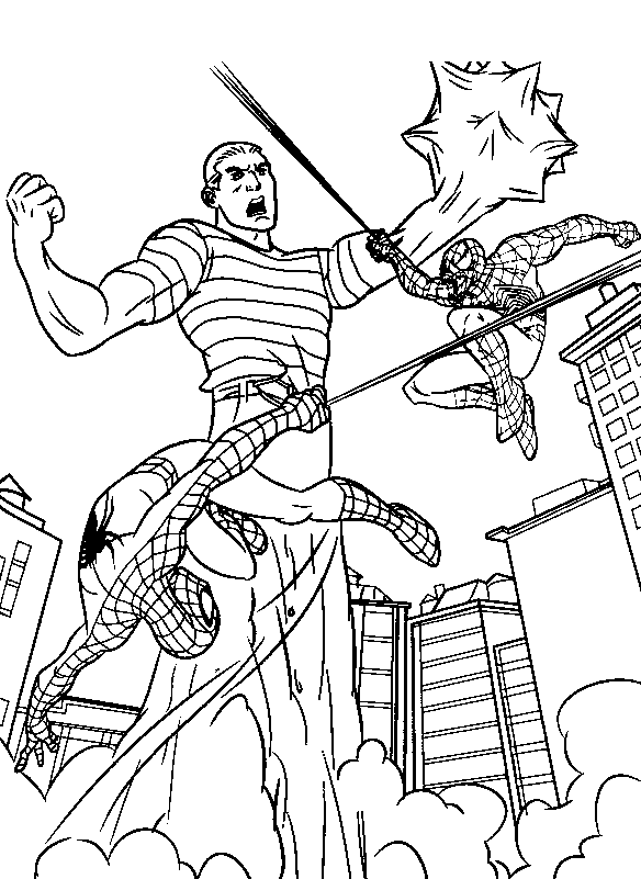 spiderman coloring pages vs sandman Coloring4free