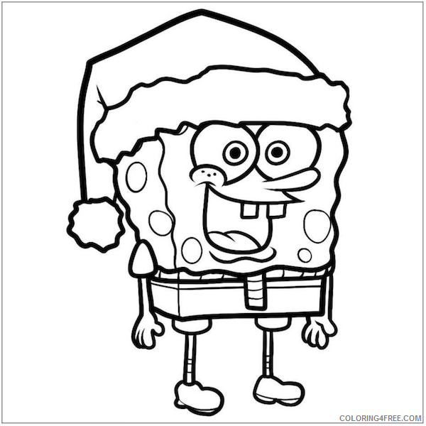 spongebob christmas coloring pages Coloring4free