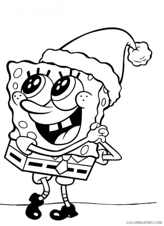 spongebob squarepants christmas coloring pages Coloring4free