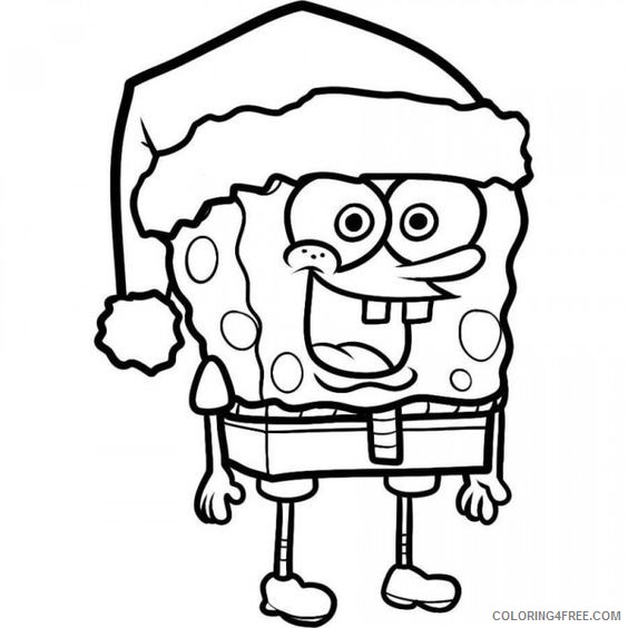 spongebob squarepants coloring pages christmas Coloring4free