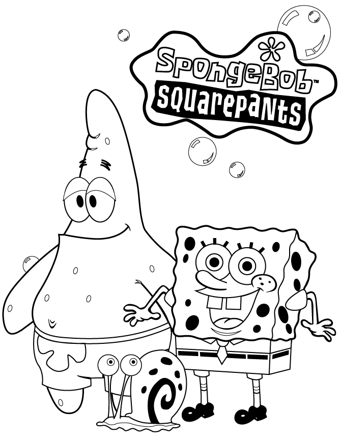 spongebob squarepants coloring pages for kids Coloring4free