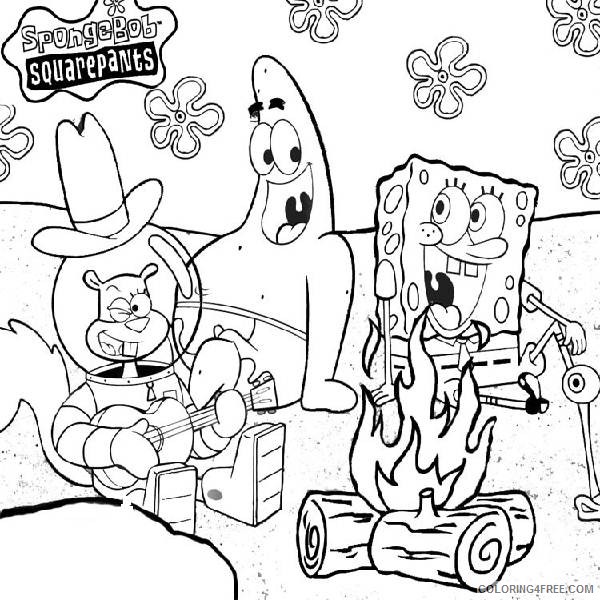 spongebob squarepants coloring pages patrick sandy Coloring4free