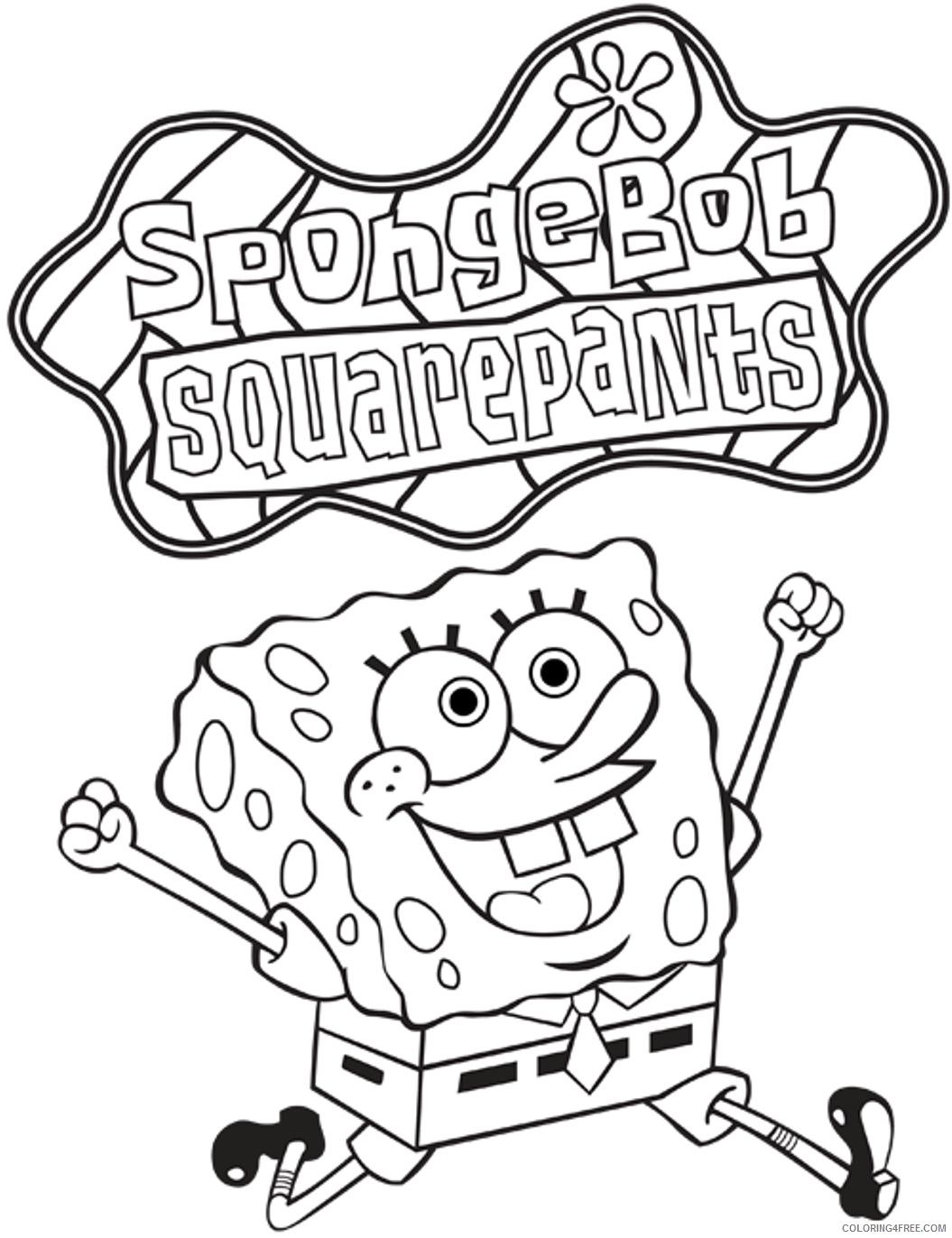 spongebob squarepants coloring pages to print Coloring4free