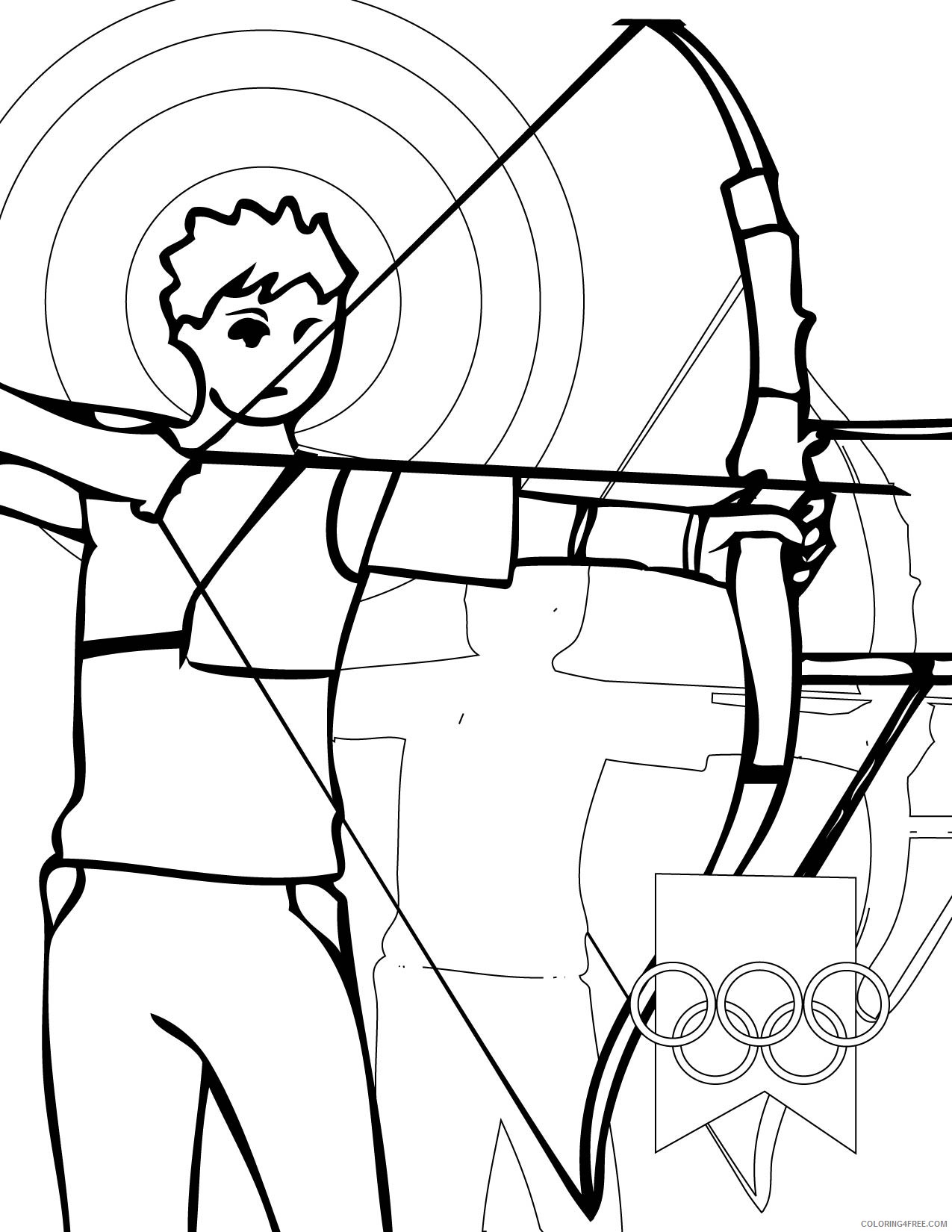 sports coloring pages archery Coloring4free