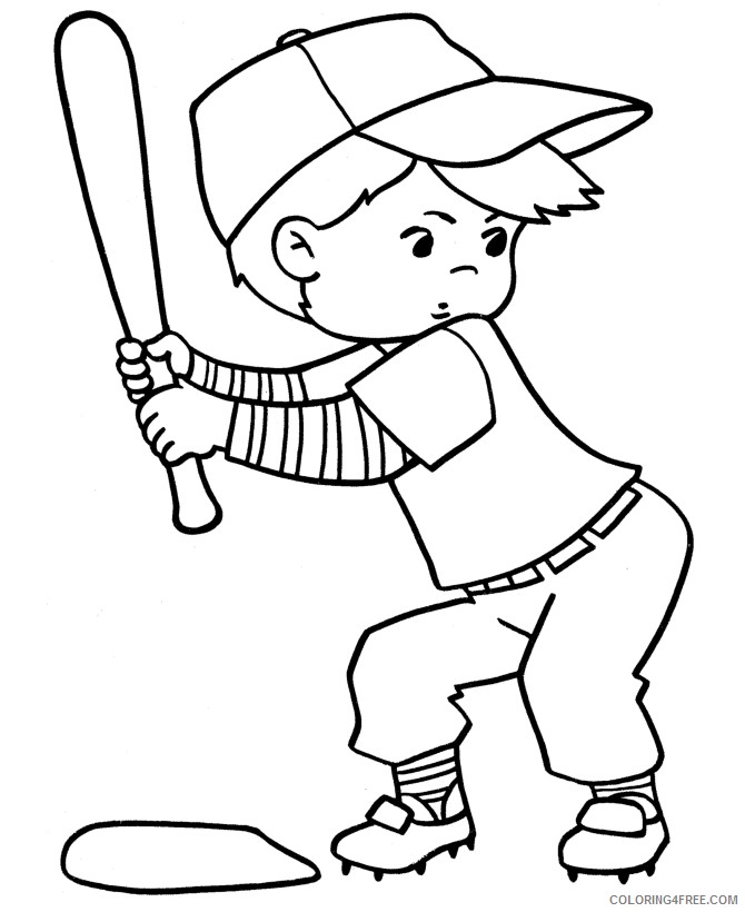 sports coloring pages baseball Coloring4free