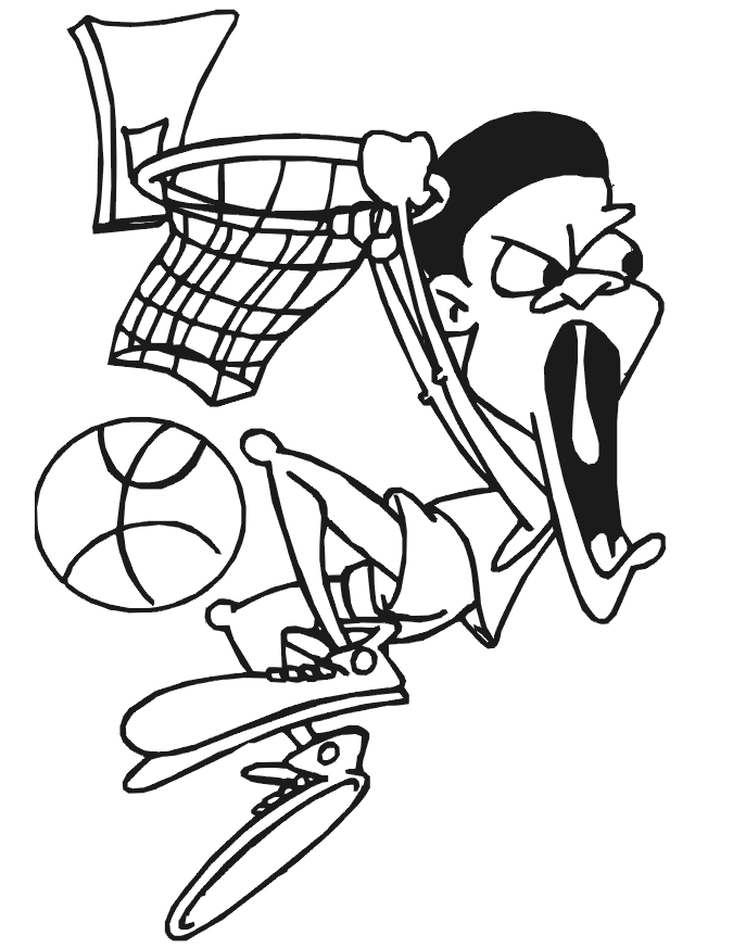 sports coloring pages basketball Coloring4free