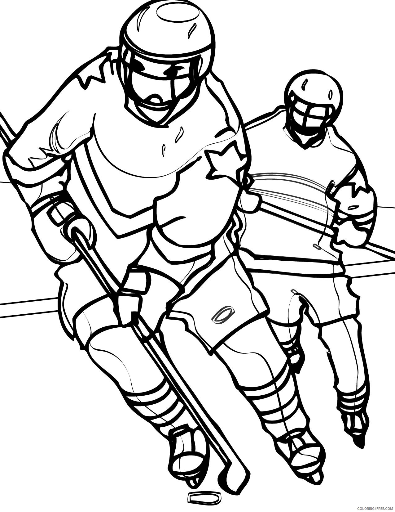 sports coloring pages hockey Coloring4free