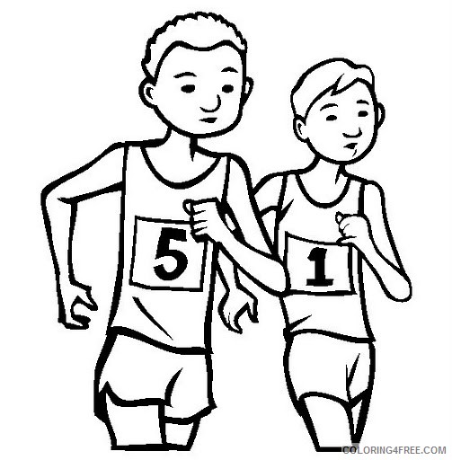 sports coloring pages marathon Coloring4free