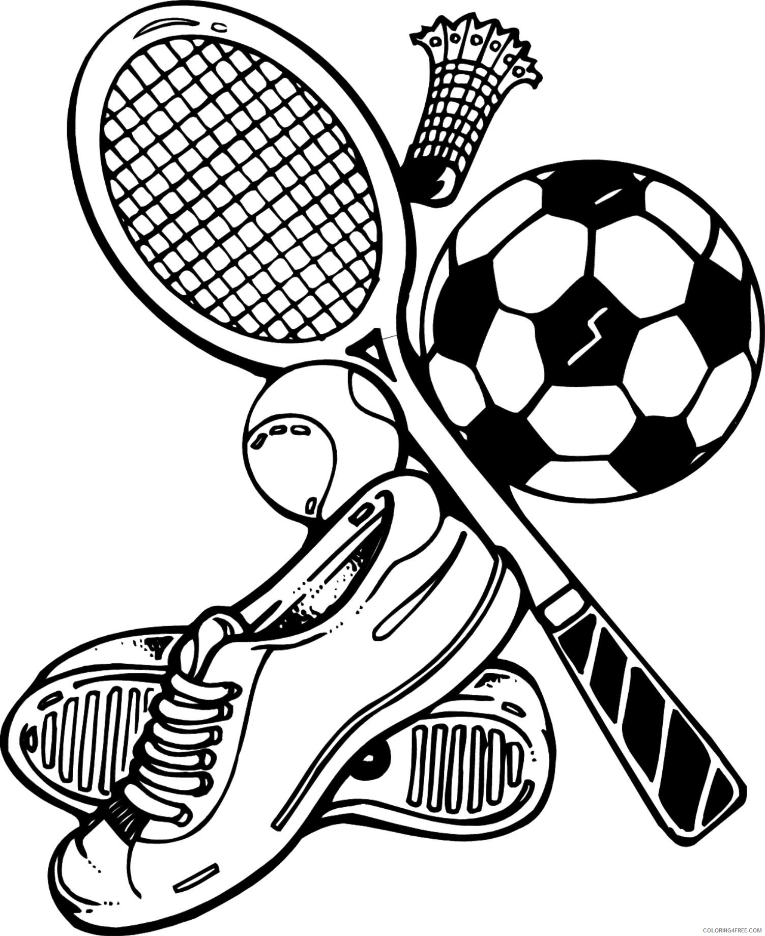 sports coloring pages sporting goods Coloring4free