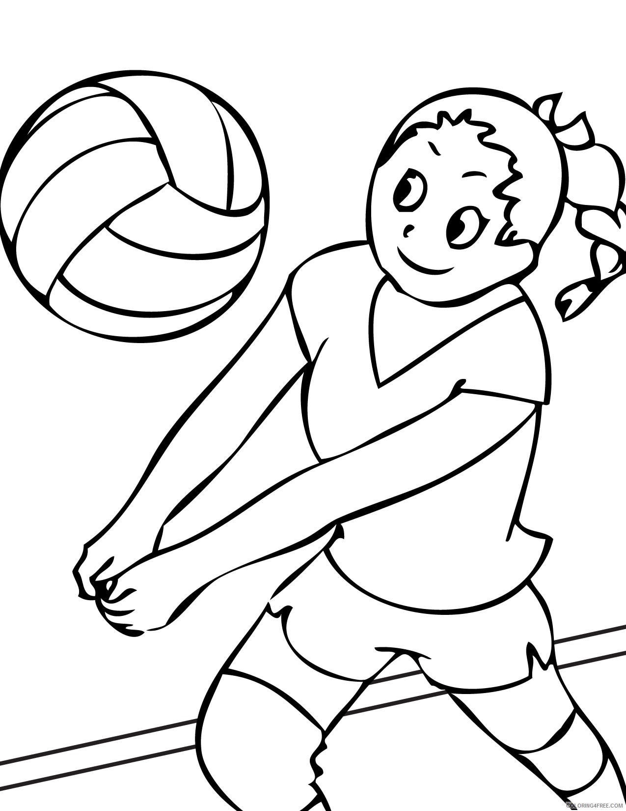 sports coloring pages volleyball Coloring4free