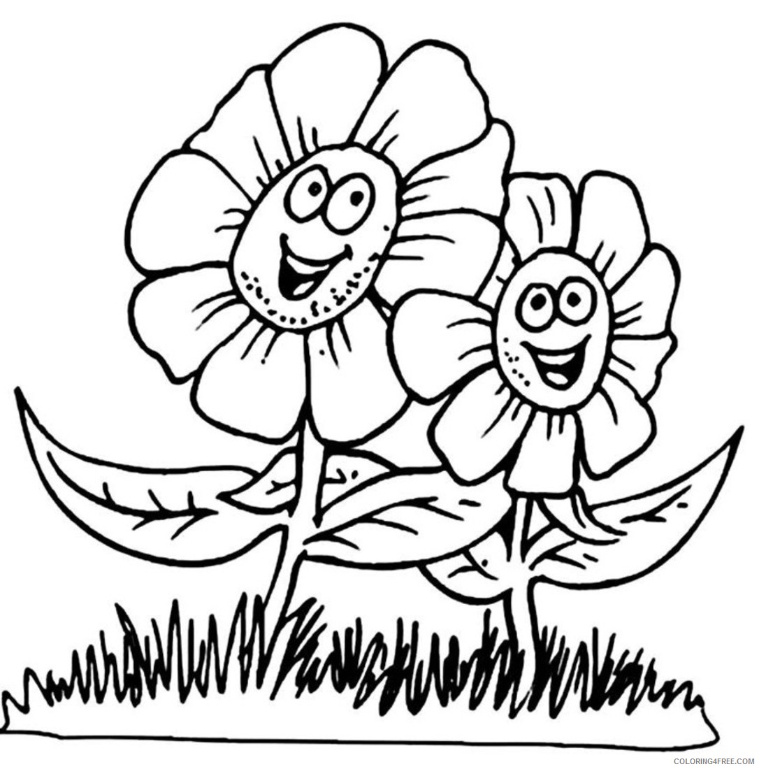 spring flowers coloring pages Coloring4free