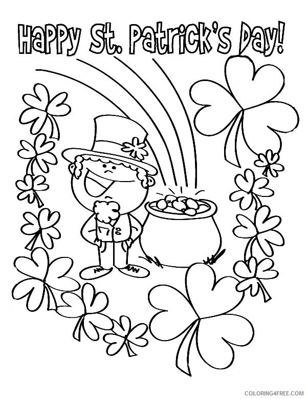 st patricks day coloring pages for kids Coloring4free