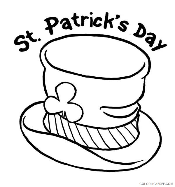 st patricks day hat coloring pages Coloring4free