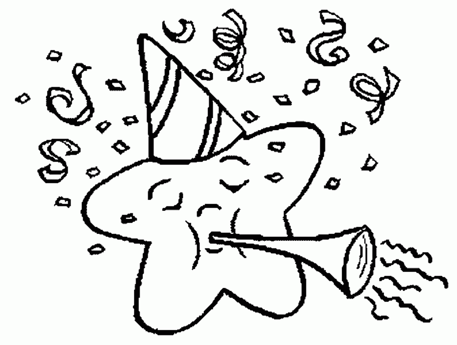 star coloring pages birthday party Coloring4free