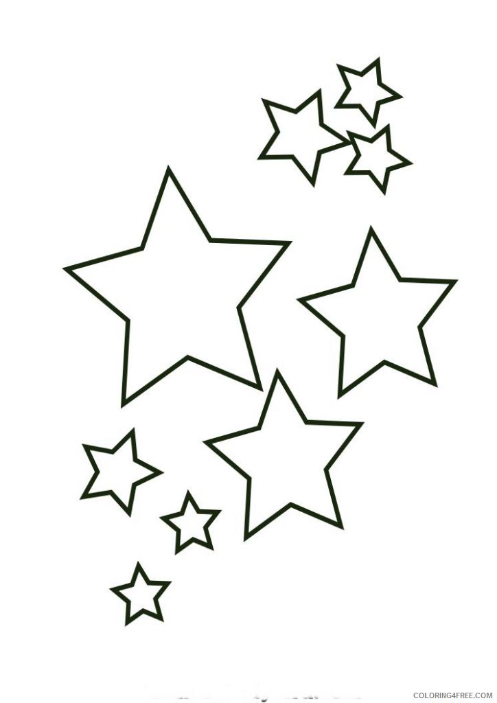 star coloring pages for preschooler Coloring4free