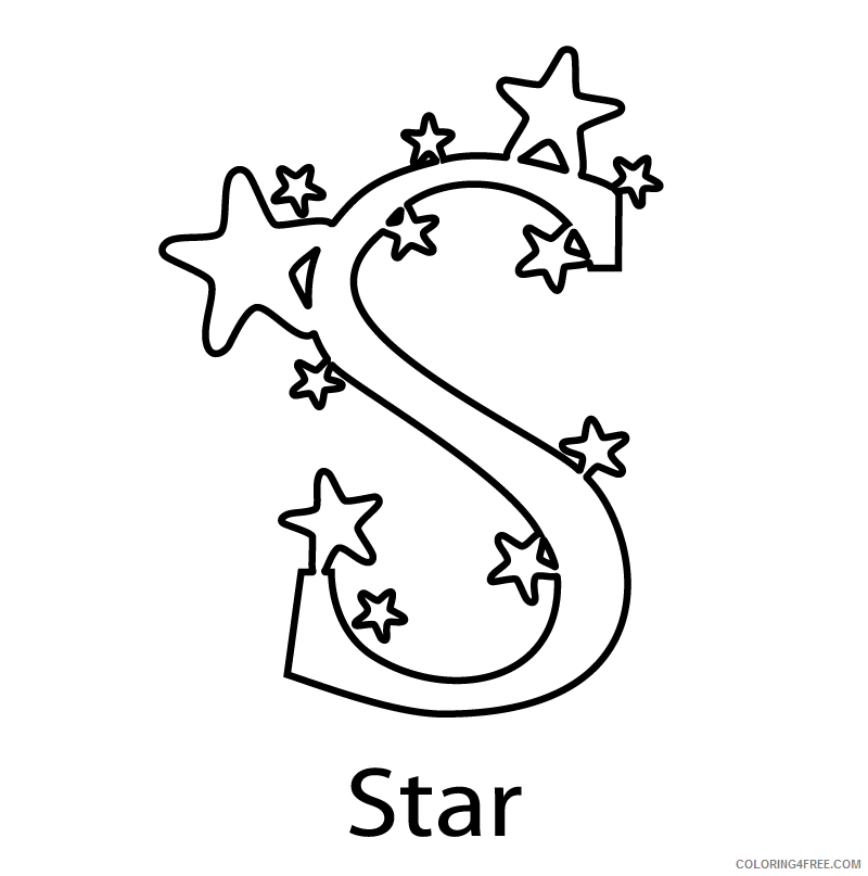 star coloring pages s is for star Coloring4free