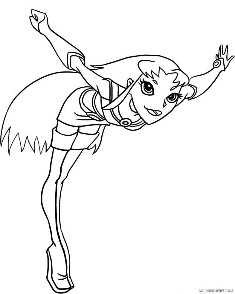 starfire teen titans coloring pages Coloring4free