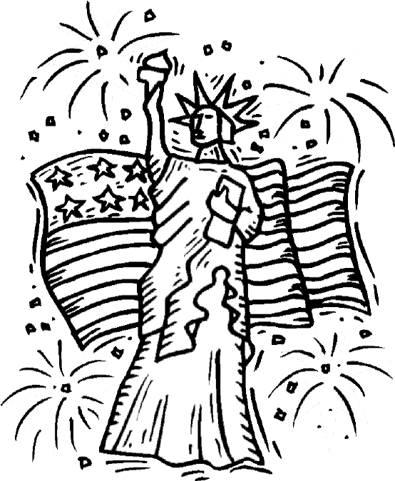 statue of liberty coloring pages 4th of july Coloring4free