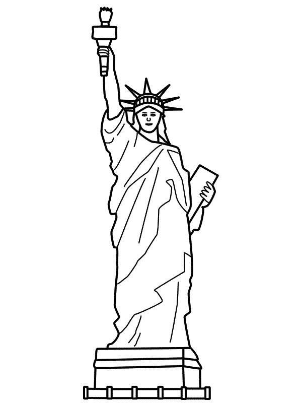 statue of liberty coloring pages for kids Coloring4free