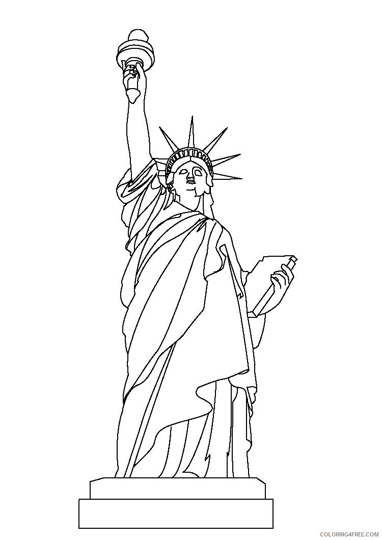 statue of liberty coloring pages free Coloring4free