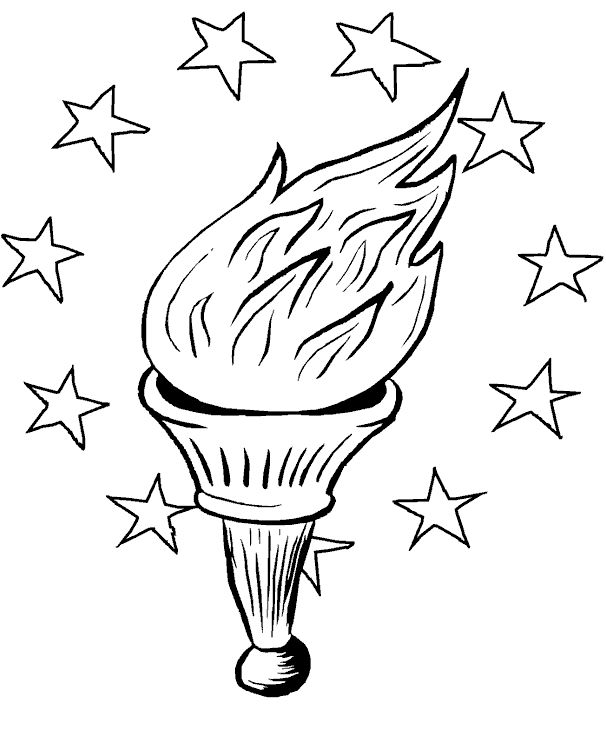 statue of liberty coloring pages torch Coloring4free