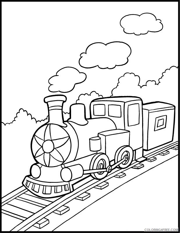 steam train coloring pages for kids Coloring4free