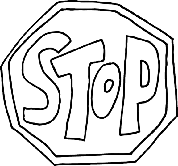 stop sign coloring pages for preschooler Coloring4free