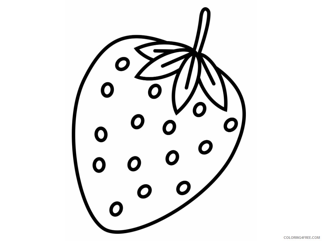 strawberry coloring pages for kids Coloring4free