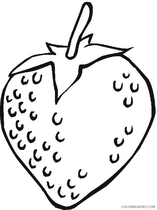 strawberry coloring pages for preschooler Coloring4free
